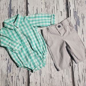 JUST ONE YOU One Piece Bodysuit Pants Size Newborn Baby Set